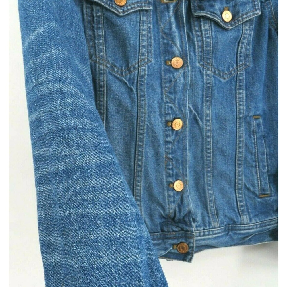 J. Crew Size XS Trade Mark Denim Jacket Copper Buttons - Picture 6 of 10